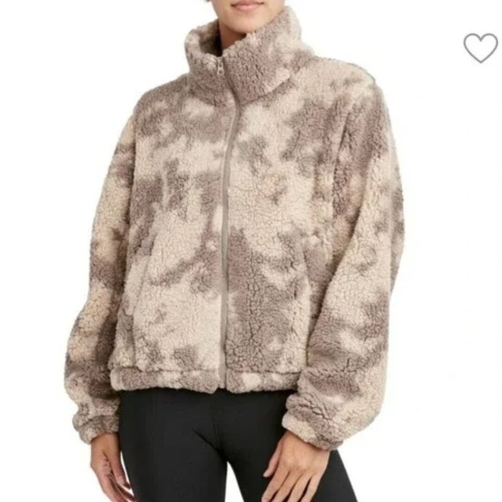 Plush Cream and Brown Teddy Jacket